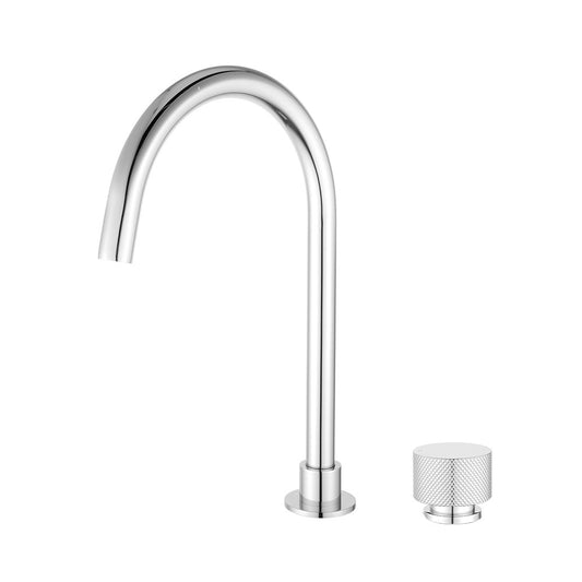 Solid Brass Swivel Basin Mixer - Chrome - MOON