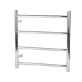 Load image into Gallery viewer, Stainless Steel Heated Towel Rack 4 Bars Round - Chrome Silver