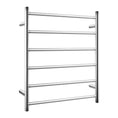 Load image into Gallery viewer, Stainless Steel Heated Towel Rack 6 Bars Round - Brushed Nickel Silver