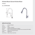 Load image into Gallery viewer, Solid Brass Pull Out 2 Water Flow Patterns Kitchen Mixer - Chrome Silver