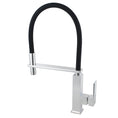 Load image into Gallery viewer, Solid Brass Pull Out Square Kitchen Mixer - Chrome Silver