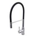 Load image into Gallery viewer, Solid Brass Pull Out Round Kitchen Mixer - Chrome Silver