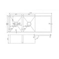 Load image into Gallery viewer, Stainless Steel Handmade Double Bowl Kitchen Sink with Drain Board 1160*460*230mm- Chrome Silver