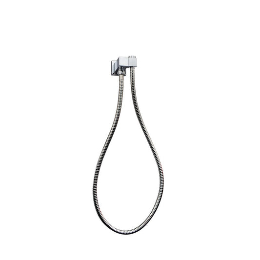 Fixed Handheld Shower Rail Square - Stainless Steel & Solid Brass - Chrome Silver