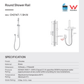 Load image into Gallery viewer, Handheld Shower Rail - Stainless Steel & Solid Brass - Chrome Silver