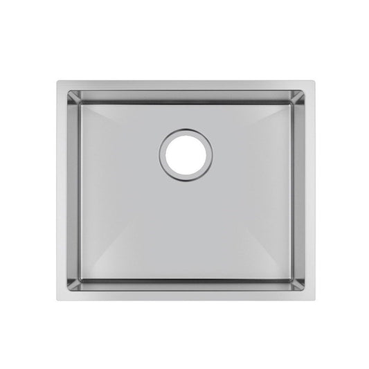 Stainless Steel Round Corner Handmade Single Bowl Kitchen Sink 510*440*230mm- Chrome Silver