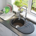 Load image into Gallery viewer, Laveo Dafne Granite Composite Single Bowl Sink with Drainer 780 × 470mm – Beige