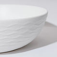 Load image into Gallery viewer, CLAYA Polar-Wavy-40 Round Ceramic Above Counter Basin - Textured Matte White