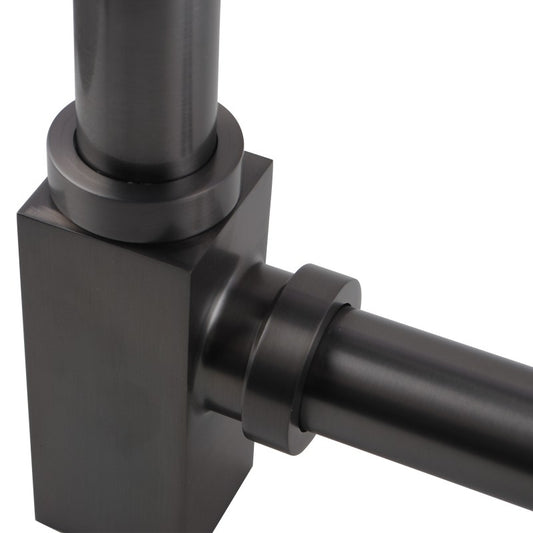 Solid Brass Square Bottle Trap - Gunmetal Grey