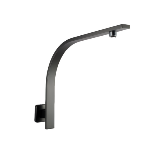 Stainless Steel Square Gooseneck Wall Shower Arm – Gunmetal Grey