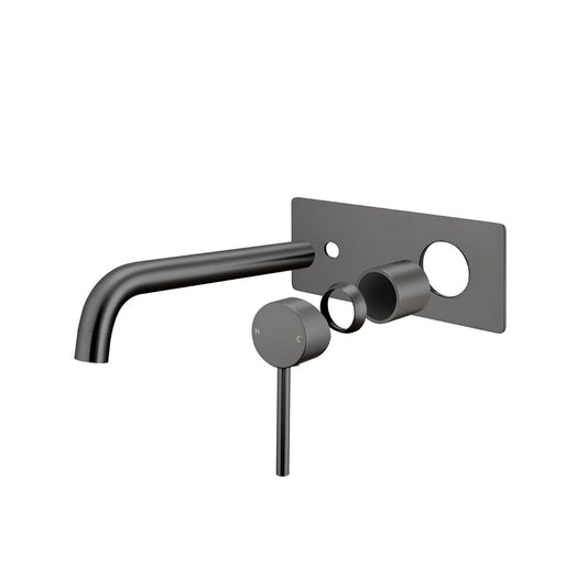 Solid Brass Spout Mixer - Gunmetal Grey - LUCID PIN