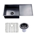 Load image into Gallery viewer, Stainless Steel PVD Single Bowl Kitchen Sink with Drain Board 960*450*230mm- Gunmetal