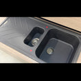 Load image into Gallery viewer, Carysil Granite 1 & 1/4 Bowl Stone Kitchen Sink with Drainboard - Beethoven D150 - Black