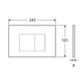 Load image into Gallery viewer, R&T Dual Flush Push Plate Square Button – Chrome