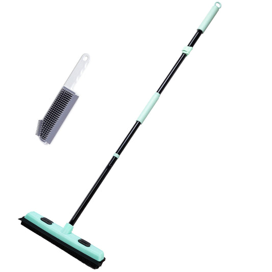 DALIPER 3-in-1 Rubber Broom Pet Hair Remover with Squeegee | Sweeper and Lint Brush