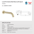 Load image into Gallery viewer, Solid Brass Spout - Light Brushed Brass Gold - LUCID PIN
