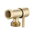 Load image into Gallery viewer, Brass Washing Machine Stop Tap – Round 1/4 Turn – Light Brushed Brass