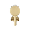 Load image into Gallery viewer, Brass Washing Machine Stop Tap – Round 1/4 Turn – Light Brushed Brass