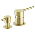 Load image into Gallery viewer, LUCID PIN Wall Diverter Mixer with Separate Cover Plate - Light Brushed Brass