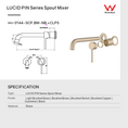 Load image into Gallery viewer, Solid Brass Basin/Bath Mixer - Brushed Brass Gold - LUCID PIN