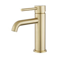 Load image into Gallery viewer, Solid Brass Short Basin Mixer - Light Brushed Brass Gold - LUCID PIN