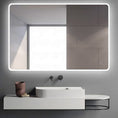 Load image into Gallery viewer, Curved Rim Rectangle LED Mirror - 600mm | 900mm | 1200mm