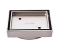 Load image into Gallery viewer, Solid Brass Tile Insert Drain Shower Grate Drain 115x115x35mm - Brushed Nickel Silver