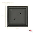 Load image into Gallery viewer, Solid Brass Tile Insert Drain Shower Grate Drain 115x115x35mm - Gunmetal Grey