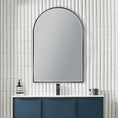 Load image into Gallery viewer, Matte Black Framed Arch LED Mirror 600 × 900 mm