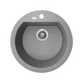 Load image into Gallery viewer, Laveo Dafne Granite Stone Round Single Bowl Kitchen Sink 510*205mm - Grey