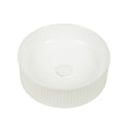 Load image into Gallery viewer, CLAYA Lucid-37 Fluted Ceramic Above Counter Basin – Gloss White