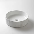 Load image into Gallery viewer, CLAYA Lucid-40 Fluted Ceramic Above Counter Basin – Matte White