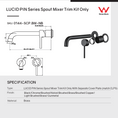 Load image into Gallery viewer, Solid brass wall spout mixer, minimalistic. Modern brushed gold tapware for bathroom and kitchen installations.-Spout Mixer-Ezymall AU