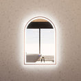 Load image into Gallery viewer, Brushed Copper Framed Arch LED Mirror - 450mm | 600mm