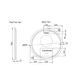 Load image into Gallery viewer, 600mm brushed copper round LED mirror dimensions diagram