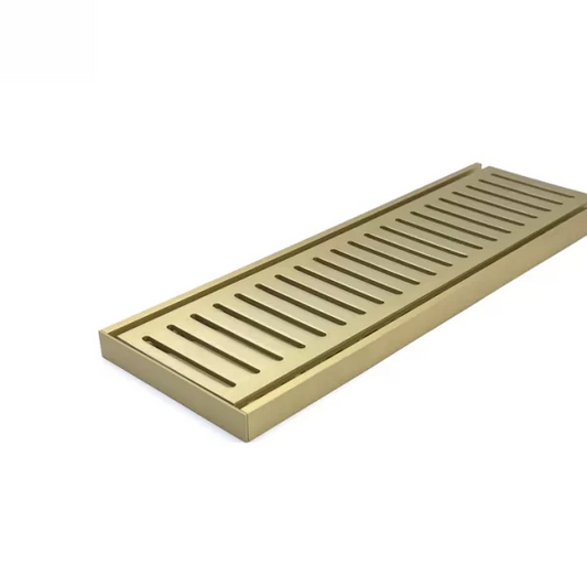 Muses Ezy Flow Floor Grate 100*100*14mm(Maximum 5600mm, 80mm Waste) - Brushed Gold