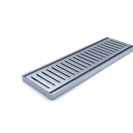 Muses Ezy Flow Floor Grate 100*100*14mm(Maximum 5600mm, 80mm Waste) - Brushed Silver