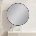 Load image into Gallery viewer, Carysil round bathroom mirror with gunmetal frame