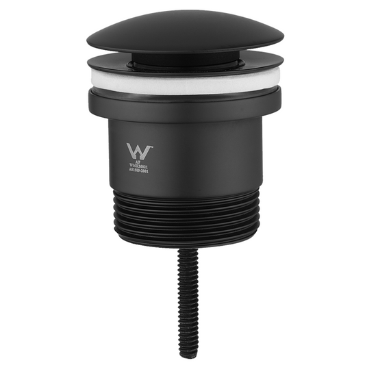 Solid Brass Universal Pop-Up Waste with Overflow - Black