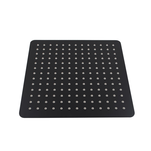 Stainless Steel 300mm Shower Head Square - Black