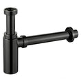 Load image into Gallery viewer, Solid Brass Round Bottle Trap G1 1/2" - Black