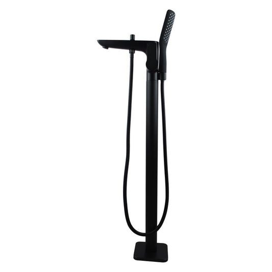 Solid Brass Freestanding Bath Tap with Handheld Shower - Black