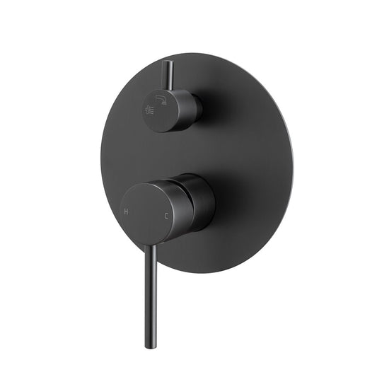 Solid Brass Diverter Mixer - Black - LUCID PIN