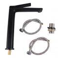 Load image into Gallery viewer, Solid Brass Tall Basin Mixer - Black - RUSHY
