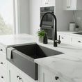Load image into Gallery viewer, Black kitchen faucet on a white background