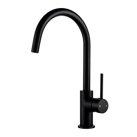 Solid Brass Standard Kitchen Mixer - Black