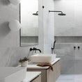 Load image into Gallery viewer, Fixed Handheld Shower Rail Round - Stainless Steel & Solid Brass - Black