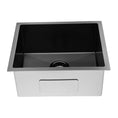 Load image into Gallery viewer, Stainless Steel Round Corner Handmade Single Bowl Kitchen Sink 510*440*230mm- Gunmetal Grey