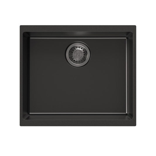 Carysil Enigma Granite Stone Single Bowl Kitchen Sink 530x460x220mm - Black
