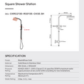 Load image into Gallery viewer, Stainless Steel & Solid Brass - 10" Square Shower Station- Black and Rose Gold